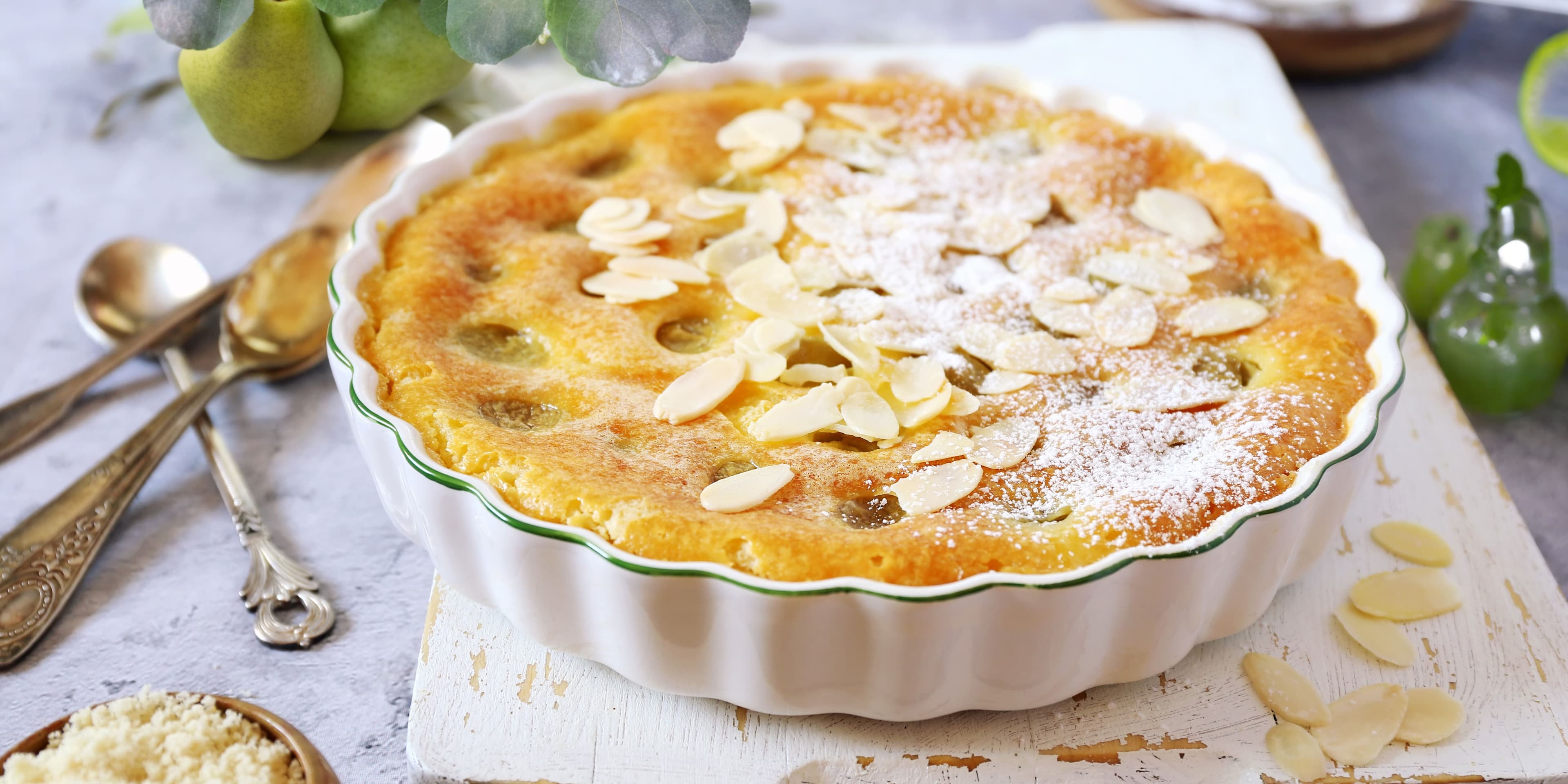  Clafoutis aux poires et aux amandes