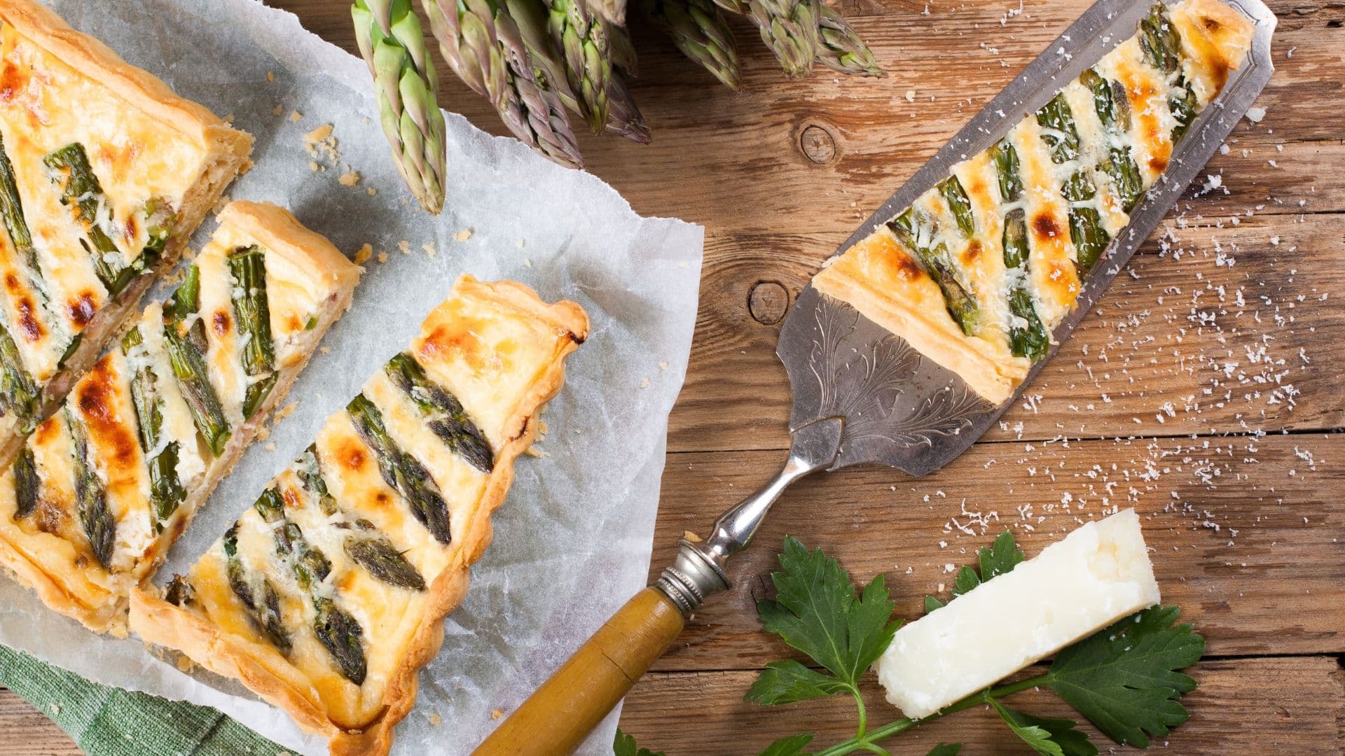 Quiche aux asperges et au fromage de chèvre