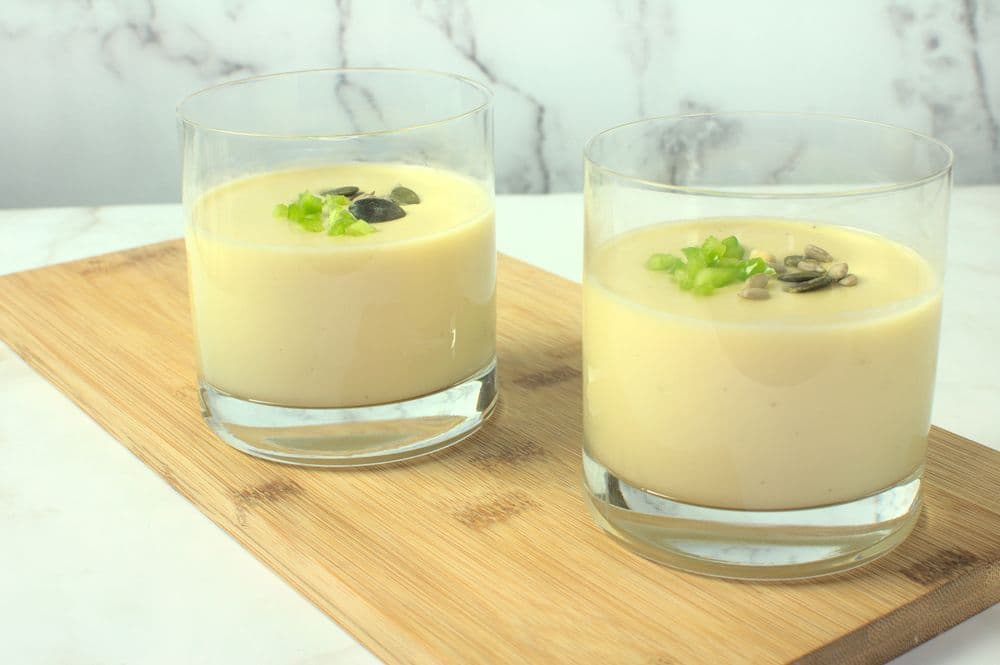 Verrines aux blancs de poireaux