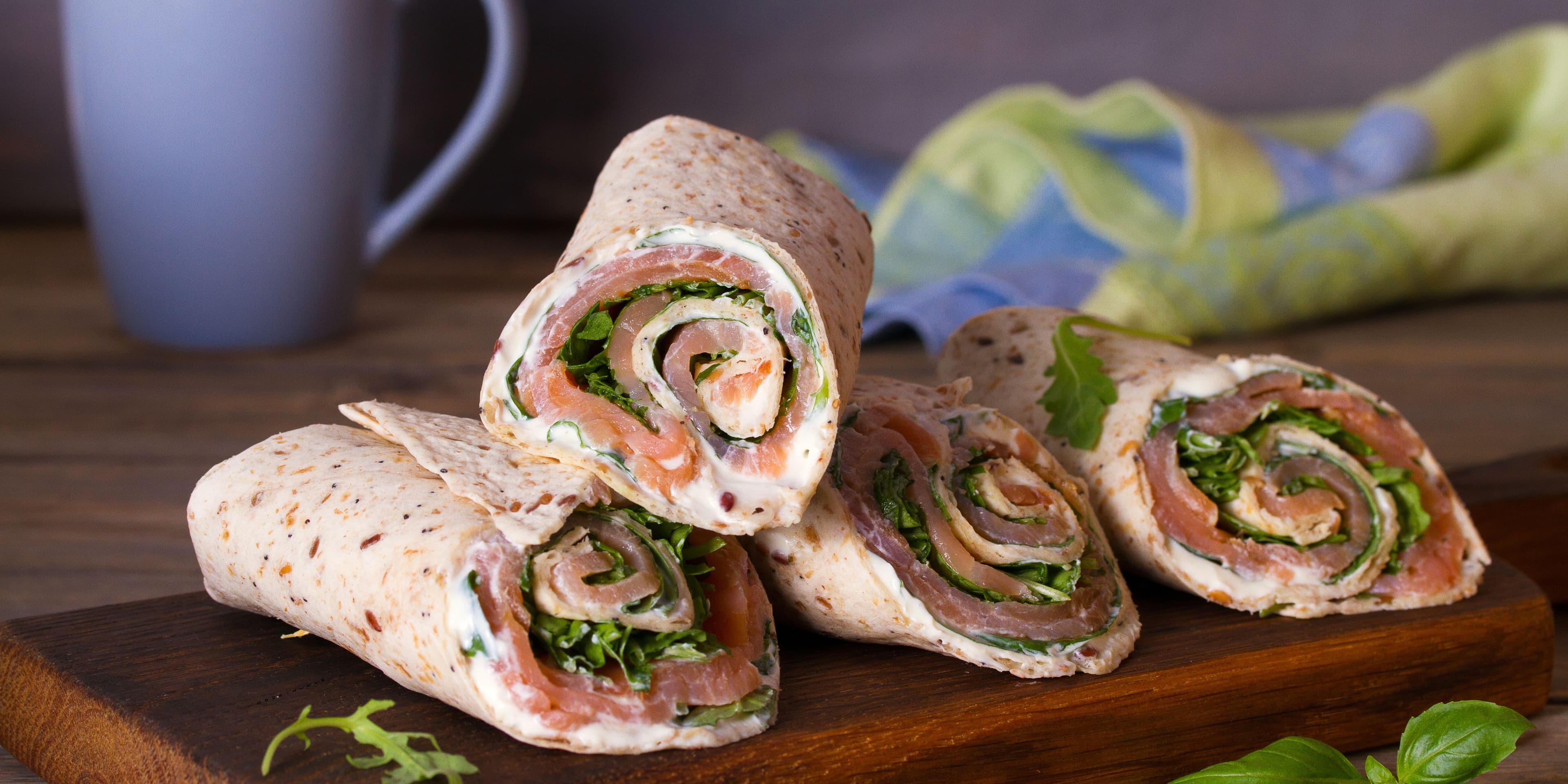Wraps au Saumon Fumé